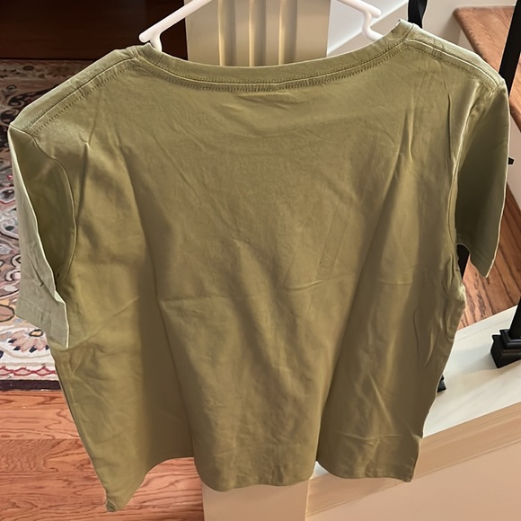 Olive Green 'Merry & Bright' Leopard and Plaid Trees Tee/NWT/XL - Picture 7 of 7